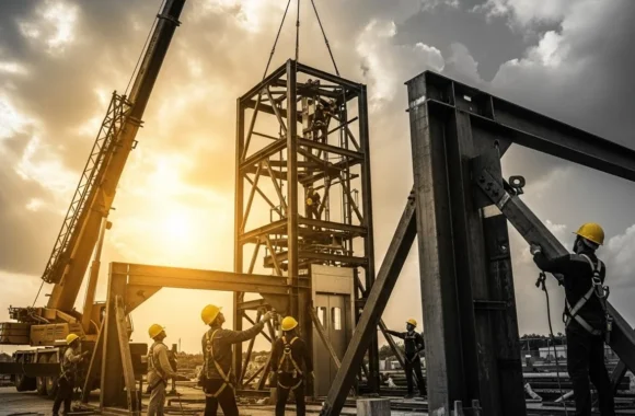 إنشاء وتركيب أبراج معدنية للمصاعد